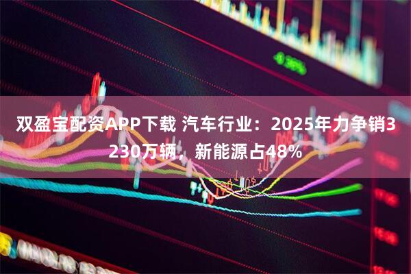 双盈宝配资APP下载 汽车行业：2025年力争销3230万辆，新能源占48%