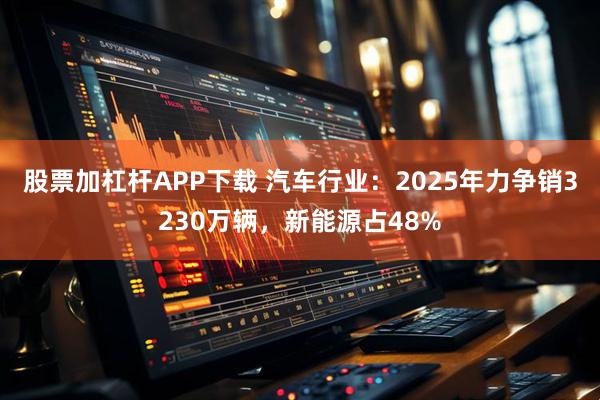 股票加杠杆APP下载 汽车行业：2025年力争销3230万辆，新能源占48%