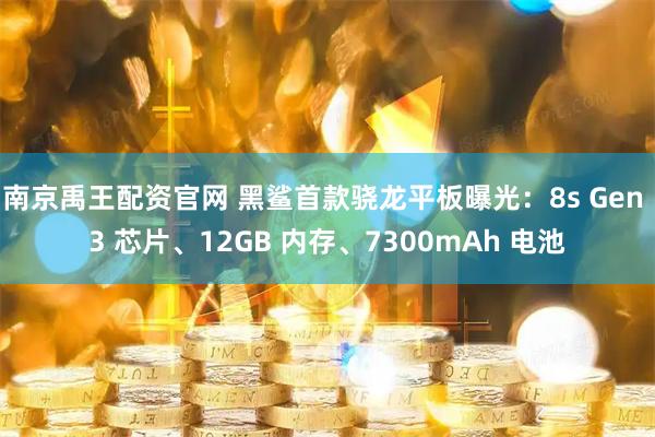 南京禹王配资官网 黑鲨首款骁龙平板曝光：8s Gen 3 芯片、12GB 内存、7300mAh 电池