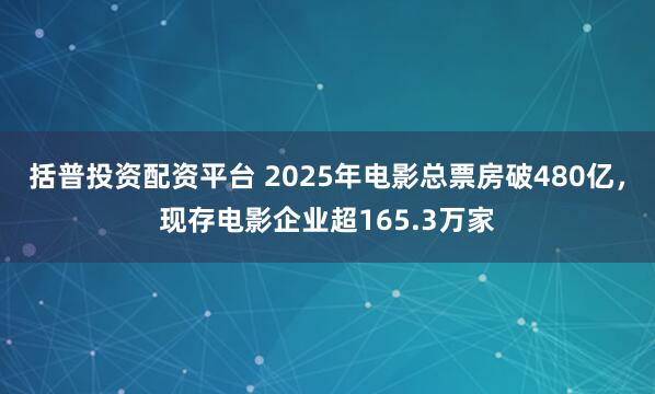 括普投资配资平台 2025年电影总票房破480亿，现存电影企业超165.3万家